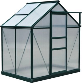 Outsunny Sera pentru Plante Curte/Aer Liber Aluminiu Placa de Policarbonat cu Fereastra si Usa 6'x4'x7' | Aosom Romania