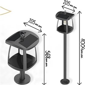 Viking - Lampă solară LED cu senzor LED/2W/3,7V IP54 4000K 2000 mAh