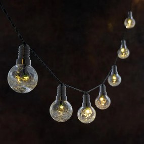 Lanț de lumini solare 10 LED-uri, 345 cm, alb cald/culoare