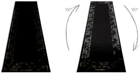 Modern GLOSS covor, traversa 408C 86 Cadru stilat, glamour, art deco negru / aur