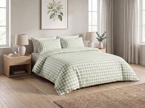 Lenjerie de pat din bumbac NORDIC CHECK verde Dimensiune lenjerie de pat: 70 x 90 cm | 140 x 200 cm