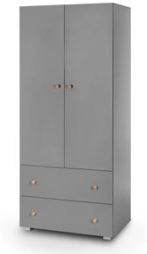 Expedo Dulap pentru copii NORBET,80x183x55,gri/lemn