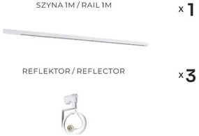 Zuma Line 3561 - Spot pentru sistem de șină MASTER 3xGU10/15W/230V alb