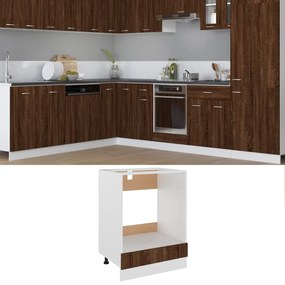 vidaXL Dulap pentru cuptor Lyon, stejar maro, 60x46x81,5 cm,