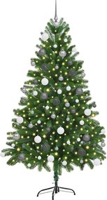 vidaXL Brad de Crăciun cu 300 LED cu suport Verde 180 cm PE