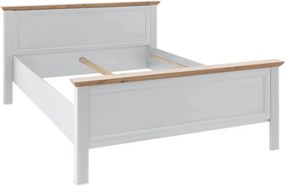 Cadru pat JASMIN 160x200, alb/stejar artisan, PAL