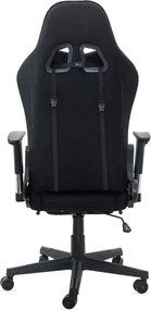 Scaun gaming negru din stofa, reglabil si modern OFF 296