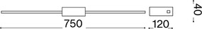 Ideal Lux - Lampă LED pentru tablouri THEO LED/12W/230V 75 cm CRI 90, albă