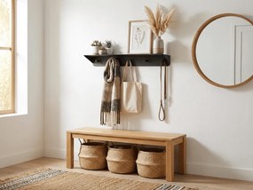 Cuier de perete din metal KENAN 80 cm, negru