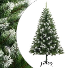 vidaXL Brad de Crăciun artificial cu balamale și zăpadă pufoasă 180 cm