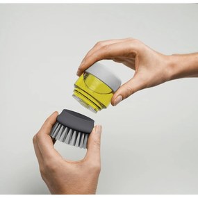 Perie cu dozator și suport Joseph Joseph Palm Scrub, gri