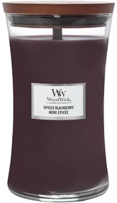 Lumânare parfumată vază mare WoodWick SpicedBlackberry, 609 g
