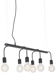 Lampă suspendată modernă cu 6 lumini negre - Facile