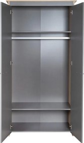 Șifonier de copii gri antracit/în culoare naturală cu aspect de lemn de stejar 50x190x96 cm Anna – Roba