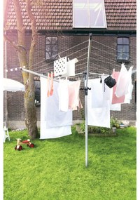 Brabantia Lift-O-Matic Advance spațiu exterior 90300255, 60 m, Înălțime reglabilă, Ancoră pentru beton, Cutie, Geantă cu cleme, Rezistent la coroziune, Inox