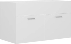 vidaXL Dulap de chiuvetă, alb, 80x38,5x46 cm, lemn prelucrat