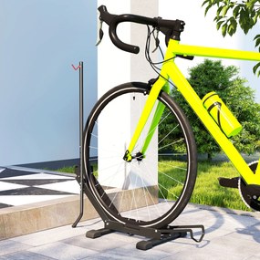 SPORTNOW Suport pentru Biciclete Reglabil din Oțel și Plastic, Negru | Aosom Romania