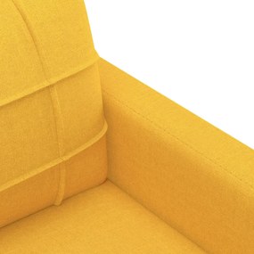 Canapea cu 2 locuri, galben deschis, 120 cm, material textil