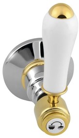 Baterie argintiu-lucioasă/aurie pentru duș încastrată (2 ieșiri) Antea – Sapho