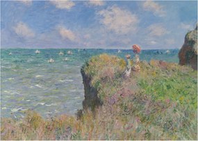 Tablou - Claude Monet, Cliff Walk at Pourville, reproducere (70x50 cm)