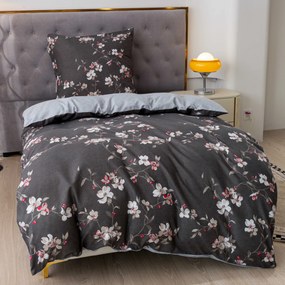 Lenjerie de pat din microfibra flanel BLOSSOM gri Dimensiune lenjerie de pat: 70 x 90 cm | 140 x 200 cm