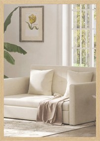 HOMCOM Oglindă de Perete din Sticlă și MDF, 50x70 cm, Culoare Lemn | Aosom Romania