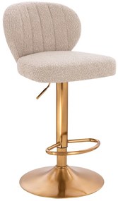 HR193N Scaun Latte Boucle cu Bază Aurie