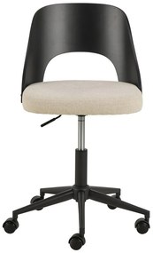 Scaun de birou negru-bej Lucy – Actona