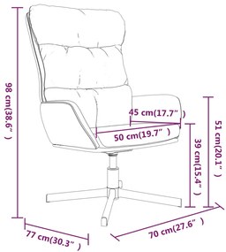 Scaun de relaxare cu taburet, cappuccino, piele ecologica Cappuccino