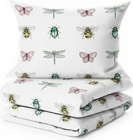 Lenjerie de pat din bumbac pentru patut TINY WINGS albă Dimensiune lenjerie de pat: 45 x 65 cm | 90 x 135 cm