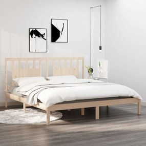 vidaXL Cadru de pat, 200x200 cm, lemn masiv de pin