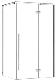 Cabină de duș pătrată Sorrento Plus 90x140, montată pe dreapta, cu finisaj Easy Clean