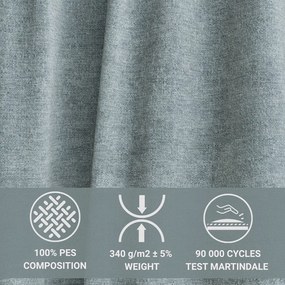 Colțar albastru deschis extensibil/cu spațiu de depozitare cu tapițerie din chenille (cu colț pe partea stângă/cu șezlong) Velto – Maison de Rêve