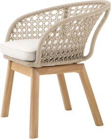 Scaun design natural pentru interior si exterior Trinity