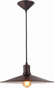 Brilagi - Lampă suspendată pe cablu FORGE 1xE27/60W/230V, ø 36 cm, cupru/patină