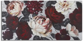 Tablou decorativ multicolor din lemn de Pin si panza, 150x3,8x76 cm, Flowers Mauro Ferretti