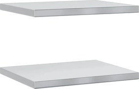 vidaXL Rafturi de perete, 2 buc., 50x40x3 cm, argintiu oțel inoxidabil