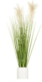 Iarba ornamentala artificiala in ghiveci de ciment, inaltime 70 cm