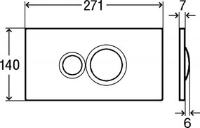 Clapeta actionare rezervor WC incastrat, Viega Visign for Style 10, crom, 596323
