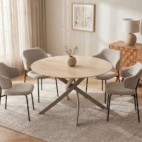 Masa rotunda cu blat din ceramica ALPINE 120cm