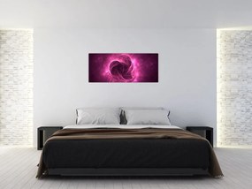 Tablou cu abstracțiune modernă în roz (120x50 cm)