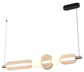 Zuma Line MD2596-5B-3BGT - Lustră LED suspendată SARR pe cablu, 27W/230V, 3000-5700K, auriu + telecomandă