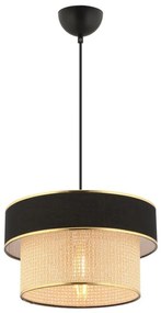 Lustră pe cablu ERO 1xE27/60W/230V negru/bej