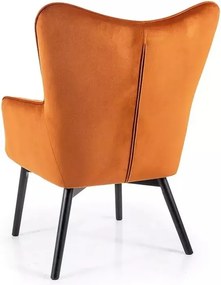Fotoliu Carmen velvet cinnamon Blu4215/negru mat