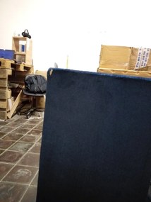 OFERTA Taburet albastru inchis ZENOVA cu spatiu de depozitare 65x65 cm Calitatea II