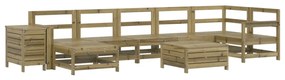 3250659 vidaXL Set canapea de grădină, 9 piese, lemn de pin tratat