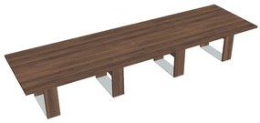 Masă de conferință Verno+ 420 x 120 cm, nuc