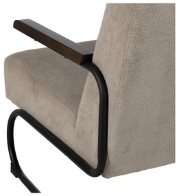 Fotoliu taupe cu tapițerie din chenille Industra – Ixia