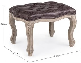 Taburet sprijin pentru picioare, negru, Diva, Bizzotto