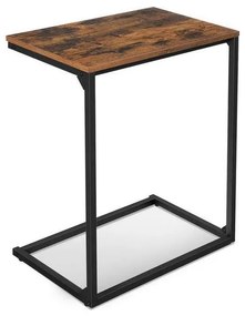 Masă laterală ELDUR, maro/negru